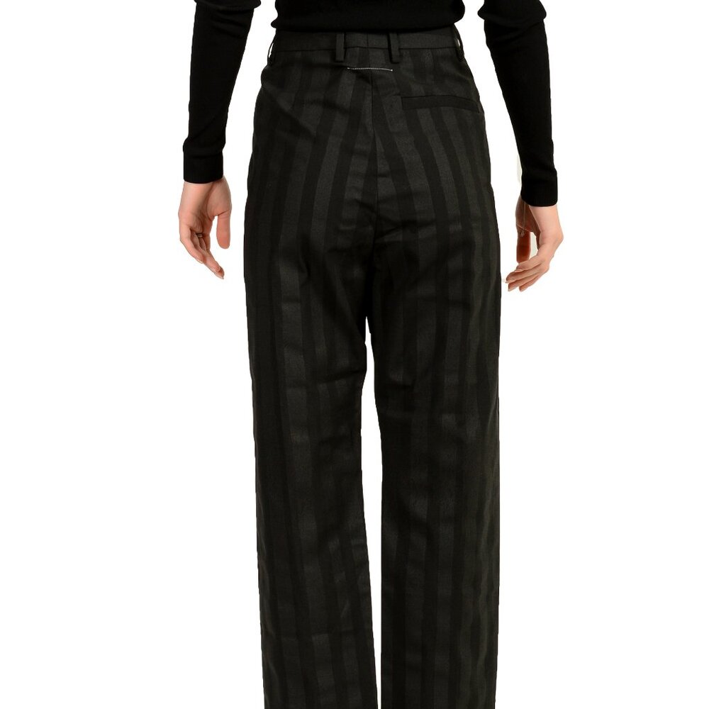 Maison Margiela MM6 Women's Black/Gray Straight Leg Pants US S IT 40 - Picture 3 of 5